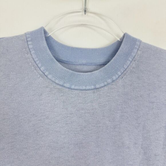 LULULEMON Silk-Blend Crewneck Sweater 6 Pastel Blue Long Slv Lightweight EUC B3 - Picture 5 of 7